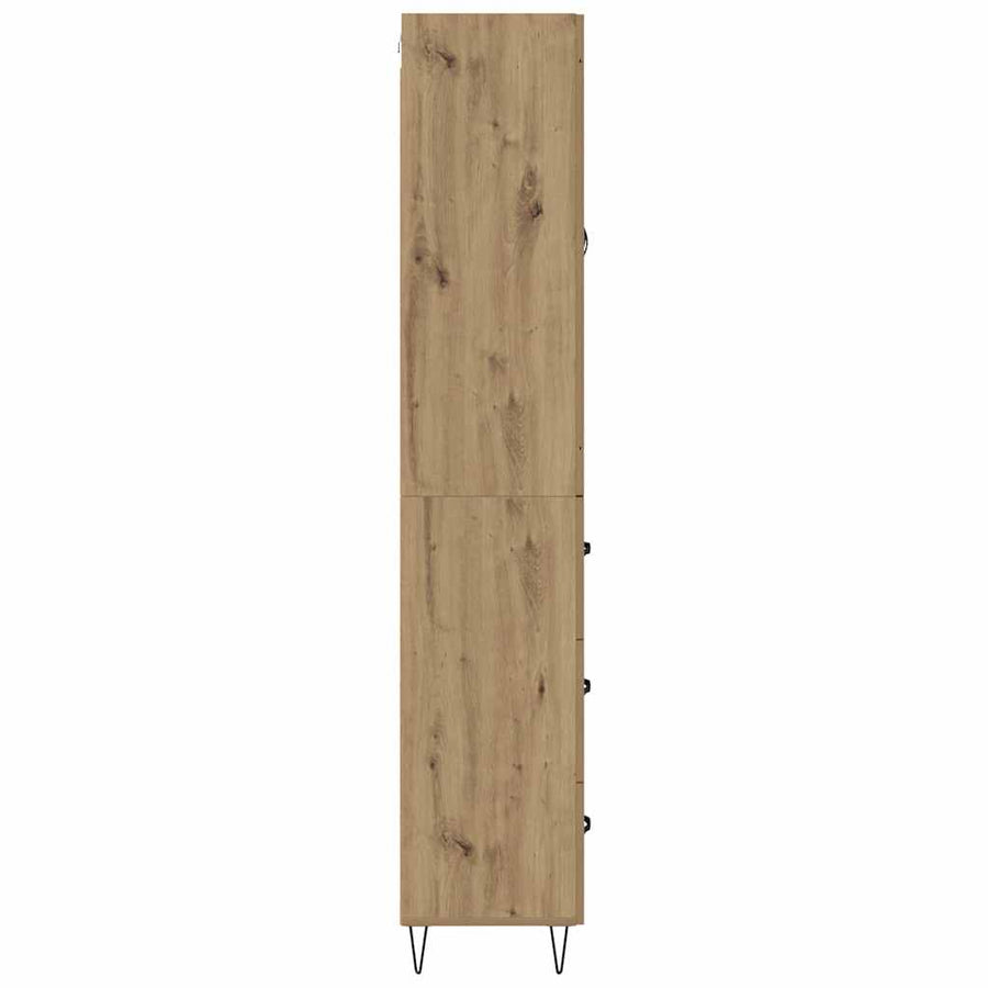 Highboard Artisan Eiken 69,5 x 34 x 180 cm Bewerkt hout
