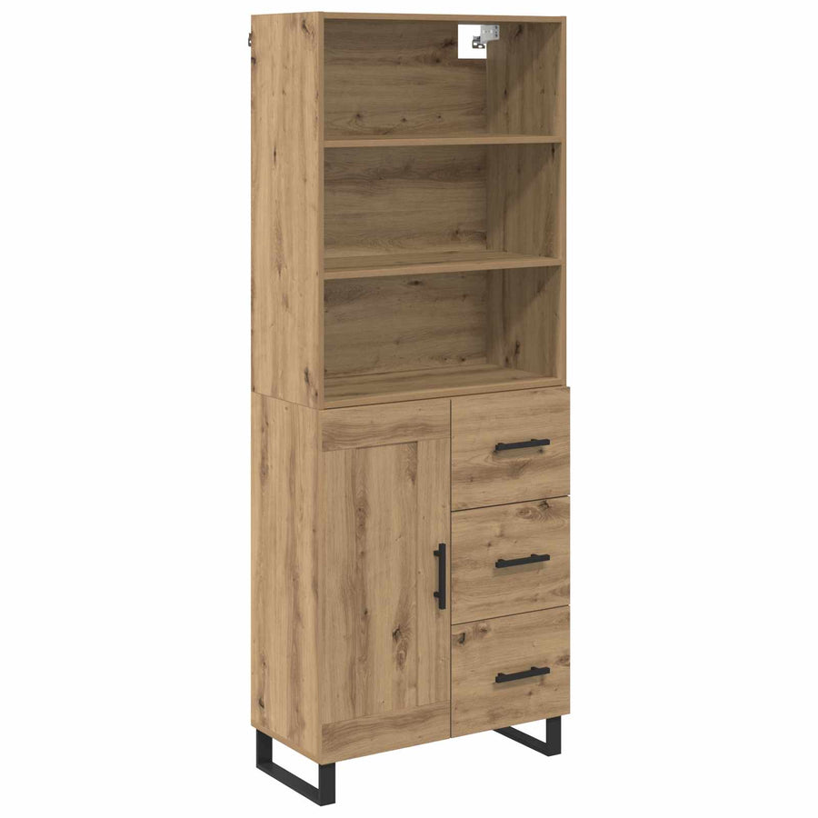Hoge kast Artisan Eiken 69,5 x 34 x 180 cm Bewerkt hout