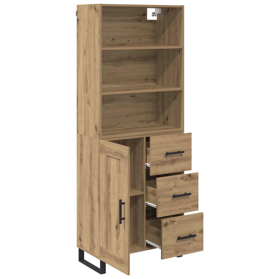 Hoge kast Artisan Eiken 69,5 x 34 x 180 cm Bewerkt hout