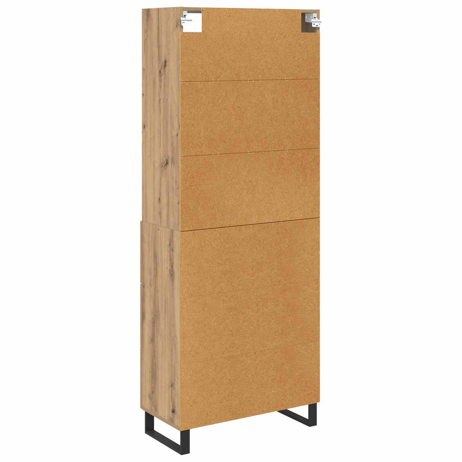 Hoge kast Artisan Eiken 69,5 x 34 x 180 cm Bewerkt hout