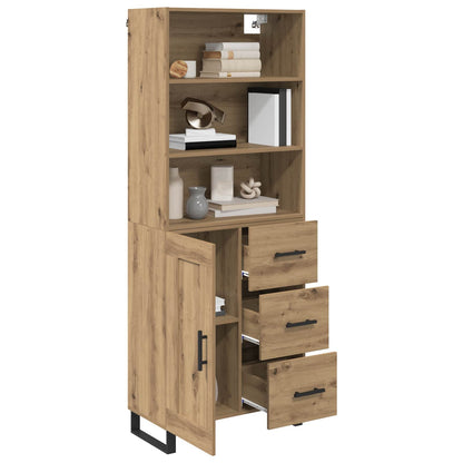 Hoge kast Artisan Eiken 69,5 x 34 x 180 cm Bewerkt hout