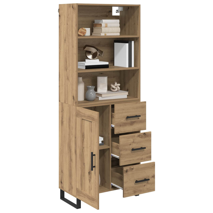 Hoge kast Artisan Eiken 69,5 x 34 x 180 cm Bewerkt hout