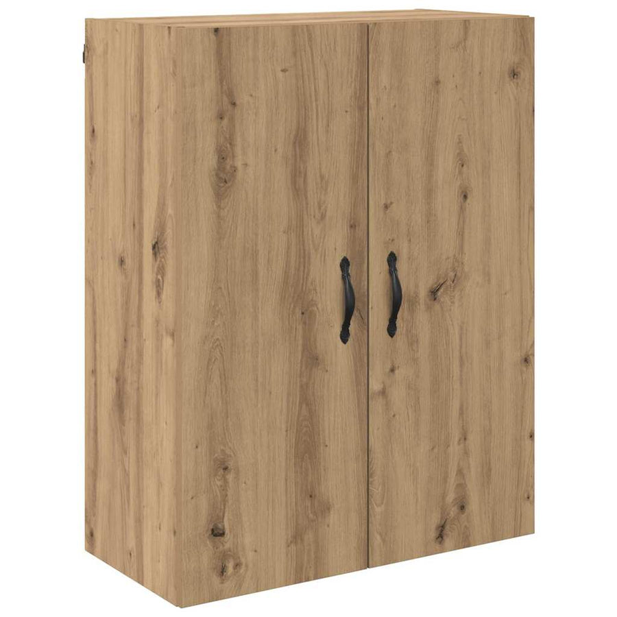Hoge kast met lade 2 pcs Artisan Eiken Geengineerd Hout en Glas