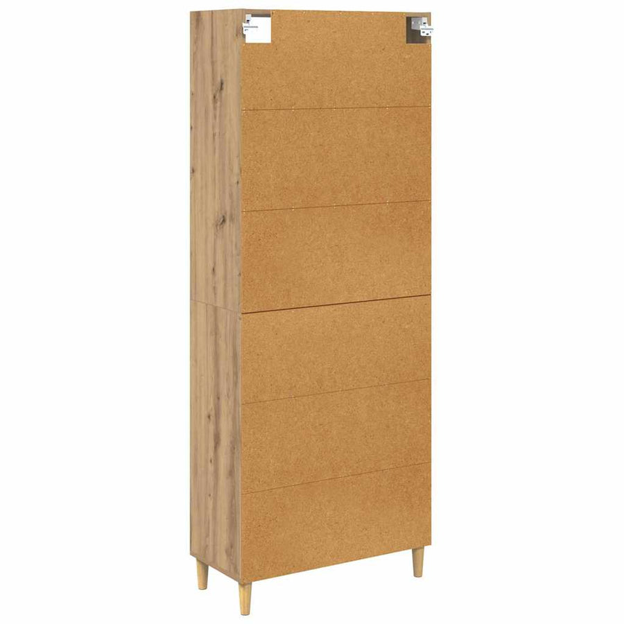 Hoge kast Artisan Eiken 69,5 x 32,5 x 180 cm Bewerkt hout