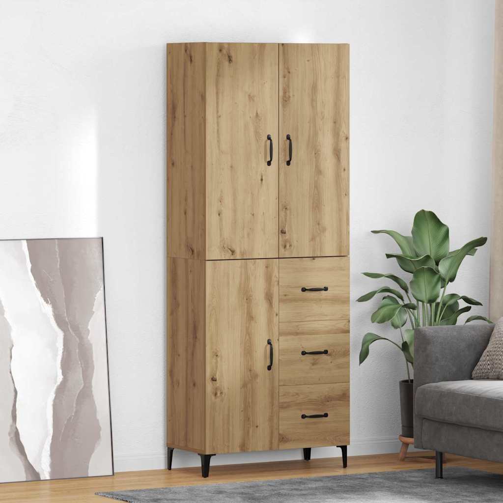 Highboard Artisan Eiken 69,5 x 34 x 180 cm Bewerkt hout