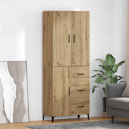 Highboard Artisan Eiken 69,5 x 34 x 180 cm Bewerkt hout