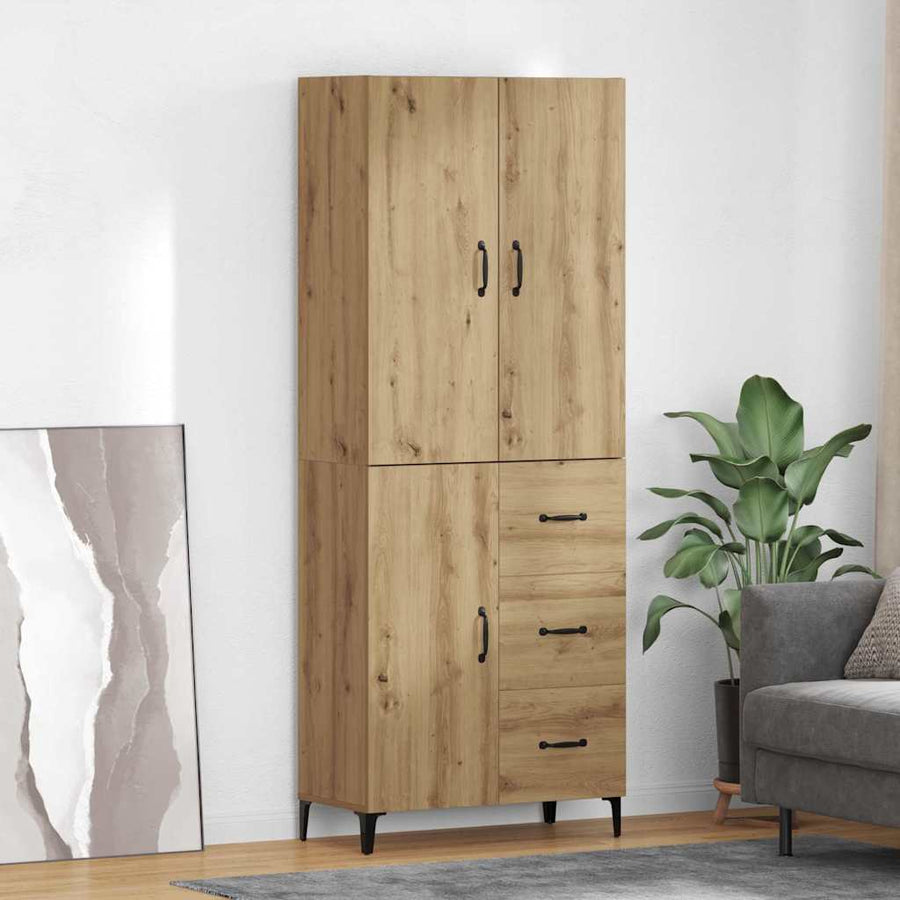 Highboard Artisan Eiken 69,5 x 34 x 180 cm Bewerkt hout