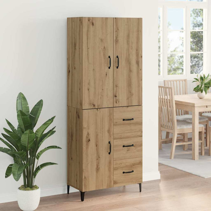 Highboard Artisan Eiken 69,5 x 34 x 180 cm Bewerkt hout