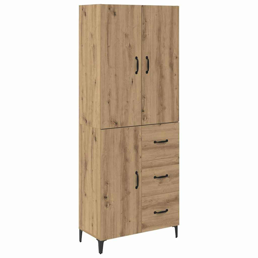 Highboard Artisan Eiken 69,5 x 34 x 180 cm Bewerkt hout