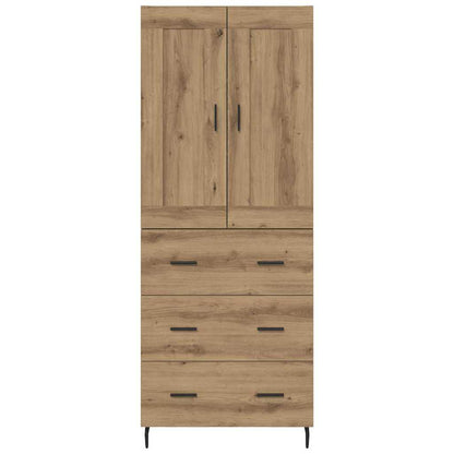 Hoge kast met lade 2 pcs Artisan Eiken Bewerkt hout