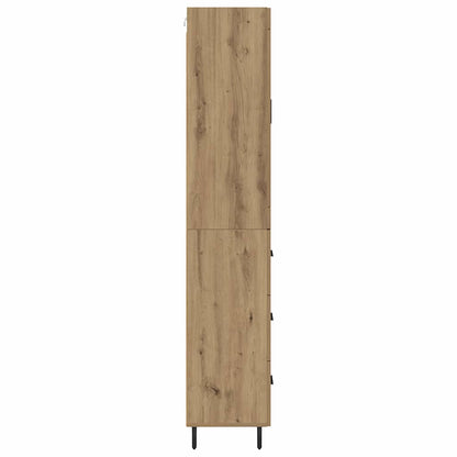Hoge kast met lade 2 pcs Artisan Eiken Bewerkt hout