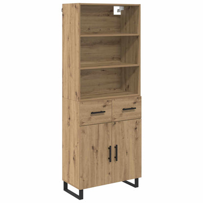 Hoge kast Artisan Eiken 69,5 x 34 x 180 cm Bewerkt hout