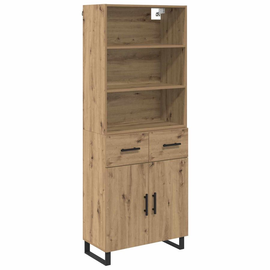 Hoge kast Artisan Eiken 69,5 x 34 x 180 cm Bewerkt hout