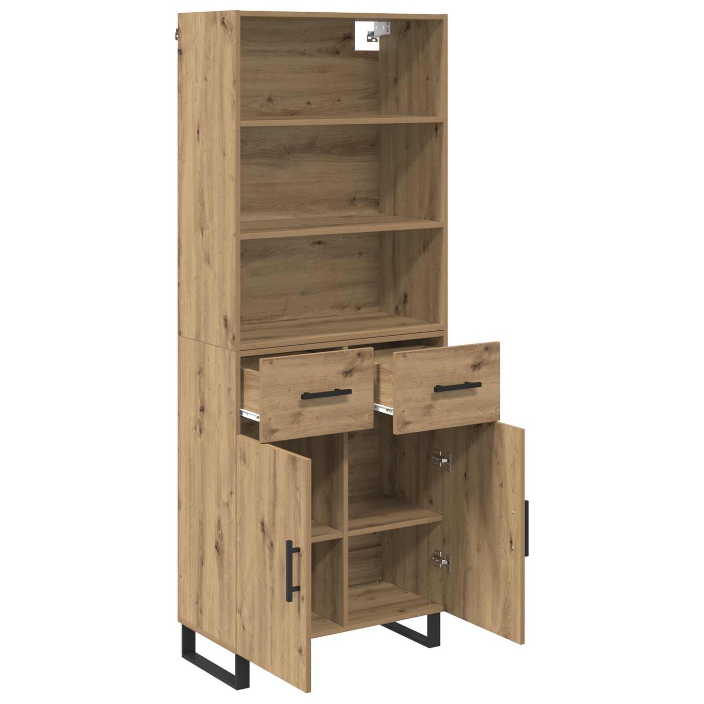 Hoge kast Artisan Eiken 69,5 x 34 x 180 cm Bewerkt hout