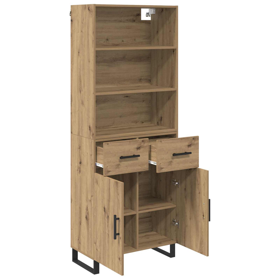 Hoge kast Artisan Eiken 69,5 x 34 x 180 cm Bewerkt hout