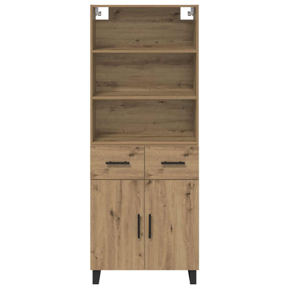 Hoge kast Artisan Eiken 69,5 x 34 x 180 cm Bewerkt hout