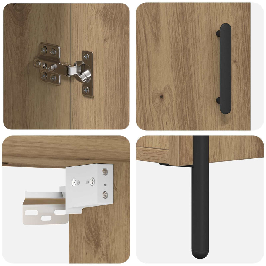 Hoge kast Artisan Eiken 69,5 x 32,5 x 180 cm Bewerkt hout