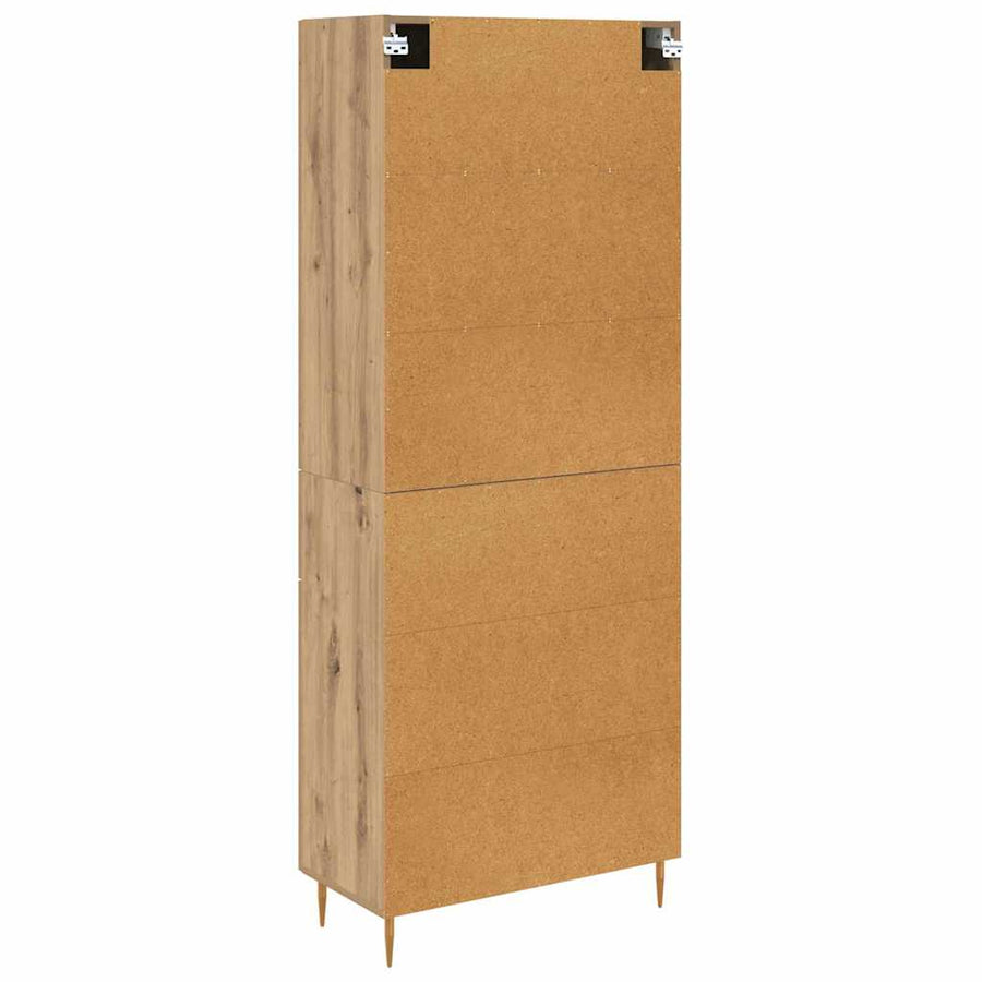 Hoge kast met lade Artisan Eiken 69,5 x 34 x 180 cm Bewerkt hout