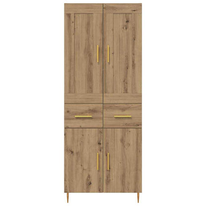 Hoge kast met lade Artisan Eiken 69,5 x 34 x 180 cm Bewerkt hout