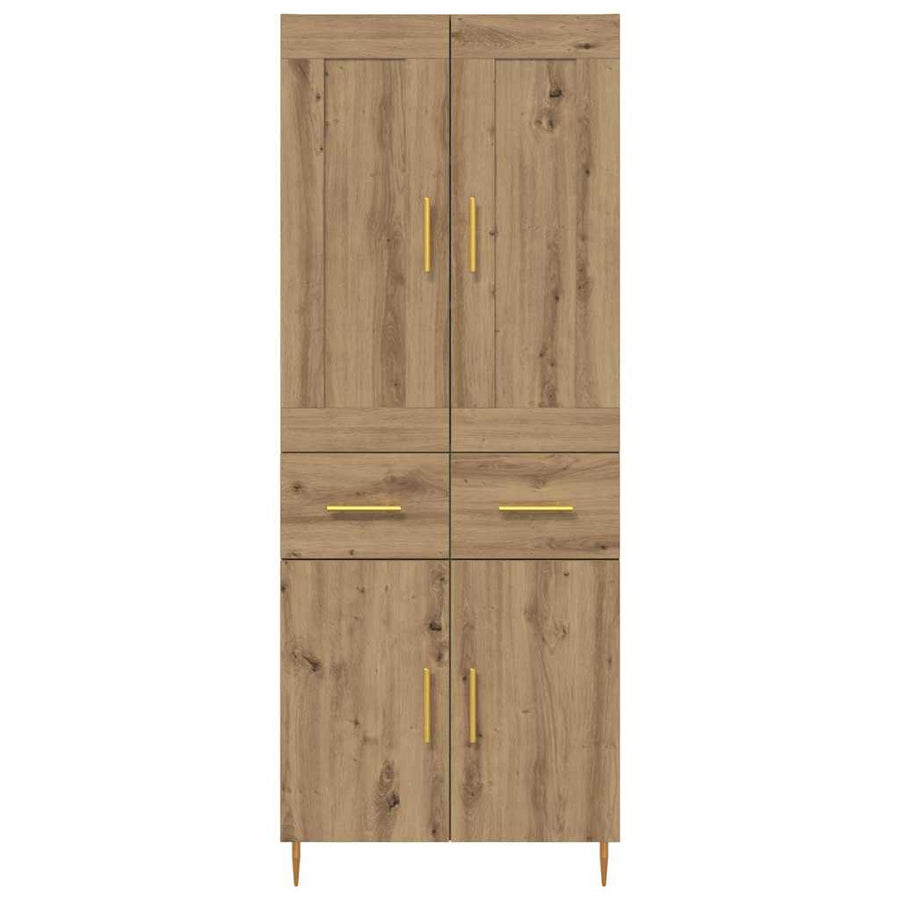 Hoge kast met lade Artisan Eiken 69,5 x 34 x 180 cm Bewerkt hout