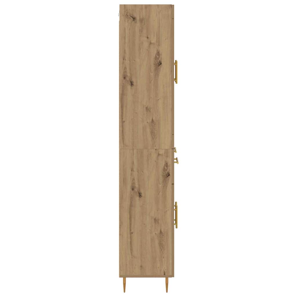 Hoge kast met lade Artisan Eiken 69,5 x 34 x 180 cm Bewerkt hout