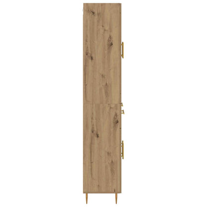 Hoge kast met lade Artisan Eiken 69,5 x 34 x 180 cm Bewerkt hout