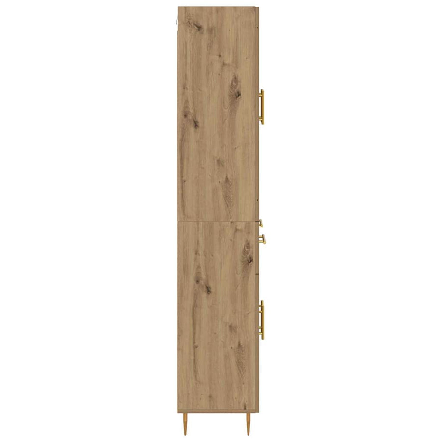 Hoge kast met lade Artisan Eiken 69,5 x 34 x 180 cm Bewerkt hout