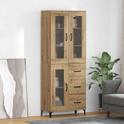 Highboard artisan eiken 69,5x34x180 cm wandmontage