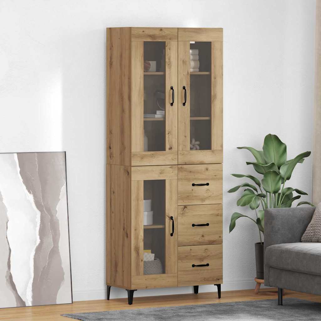 Highboard Artisan Eiken 69,5 x 34 x 180 cm Bewerkt hout
