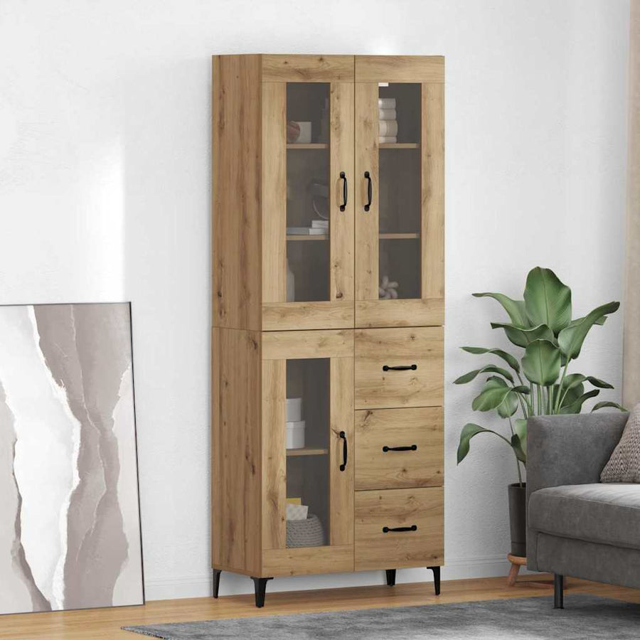 Highboard Artisan Eiken 69,5 x 34 x 180 cm Bewerkt hout