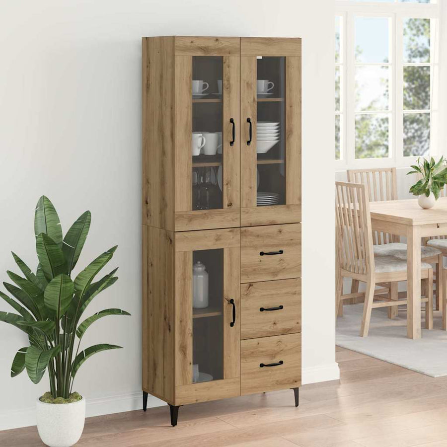 Highboard Artisan Eiken 69,5 x 34 x 180 cm Bewerkt hout