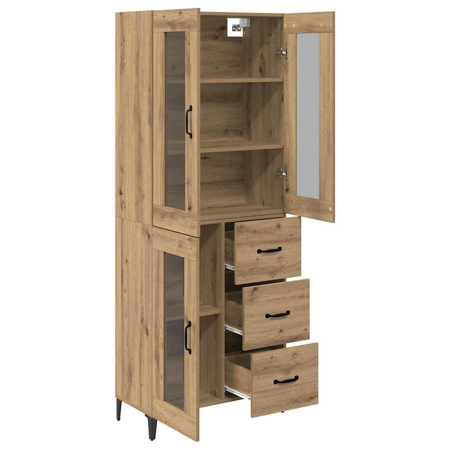 Highboard Artisan Eiken 69,5 x 34 x 180 cm Bewerkt hout