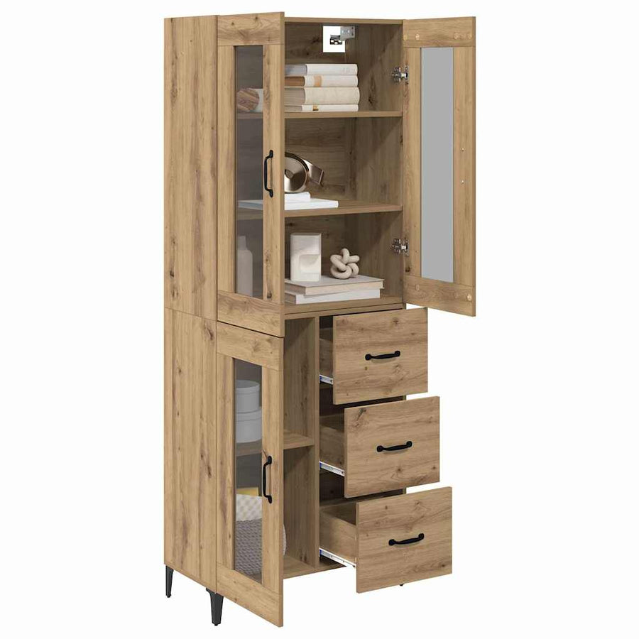 Highboard Artisan Eiken 69,5 x 34 x 180 cm Bewerkt hout