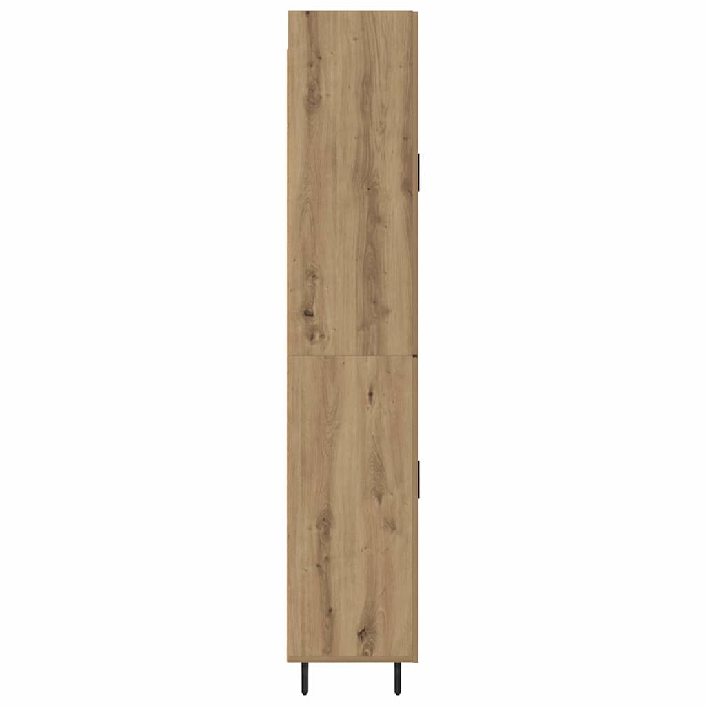 Hoge kast 2 pcs Artisan Eiken Geengineerd Hout en Glas