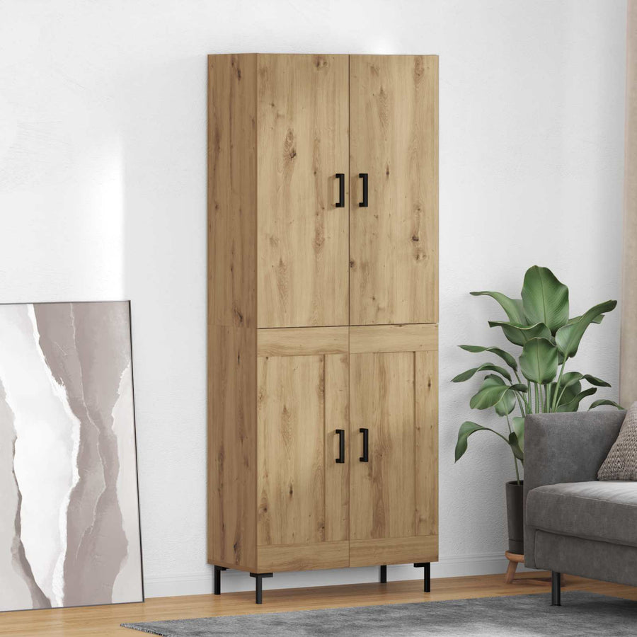 Highboard Artisan Eiken 69,5 x 34 x 180 cm Bewerkt hout