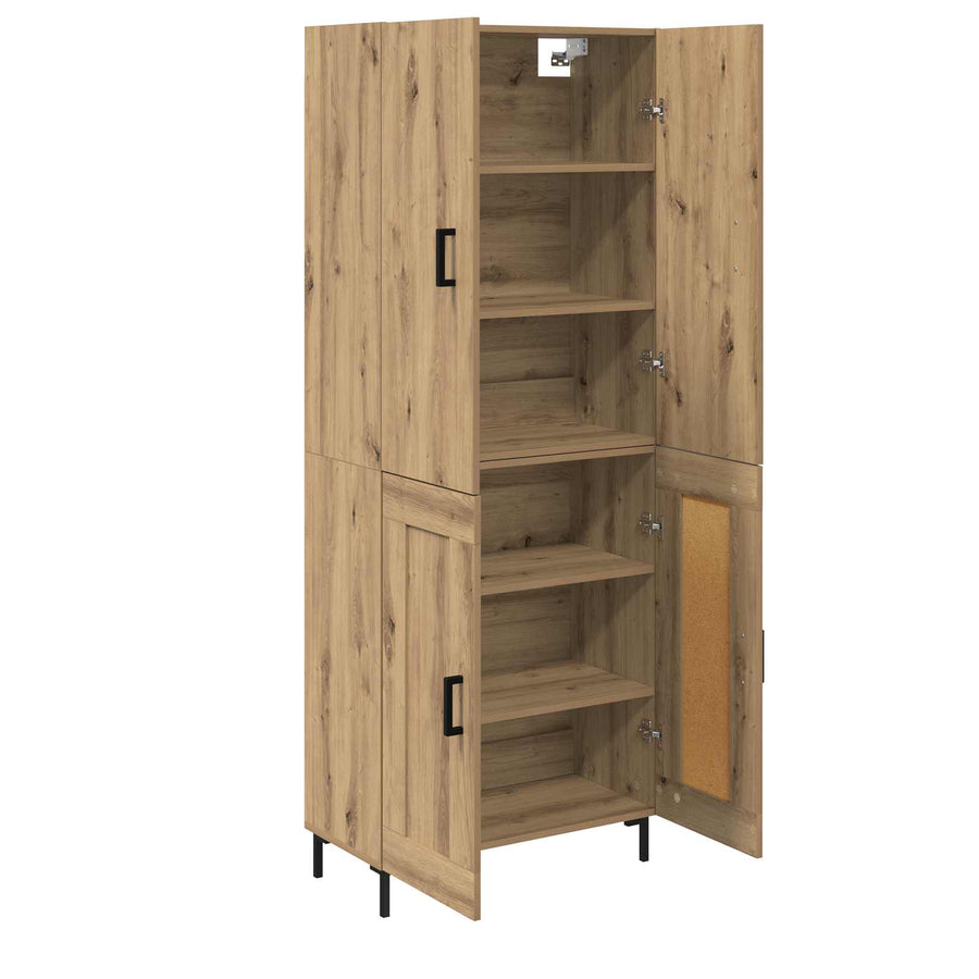 Highboard Artisan Eiken 69,5 x 34 x 180 cm Bewerkt hout