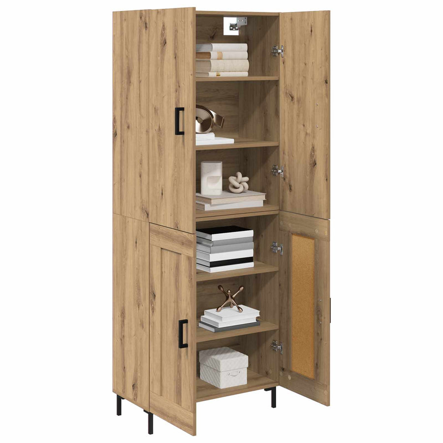 Highboard Artisan Eiken 69,5 x 34 x 180 cm Bewerkt hout
