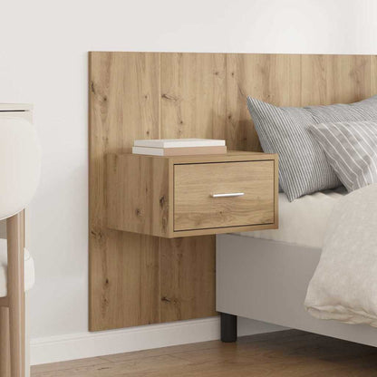 Hoofdbord Met Kast met lade 3 pcs Artisan Eiken Bewerkt hout