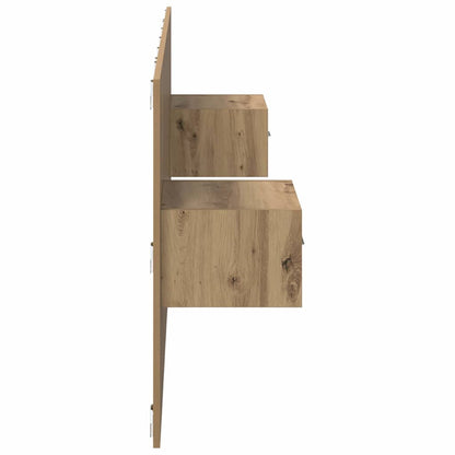 Hoofdbord Met Kast met lade 3 pcs Artisan Eiken Bewerkt hout