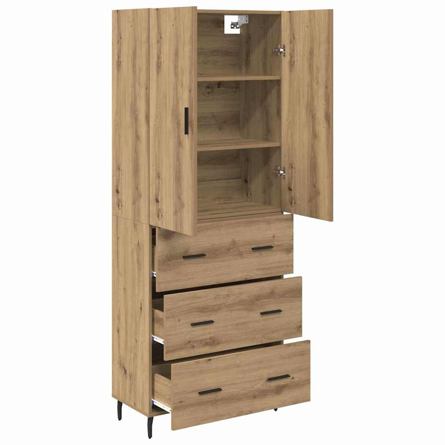 Hoge kast met lade Artisan Eiken 69,5 x 34 x 180 cm