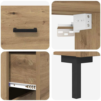 Hoge kast Artisan Eiken 69,5 x 32,5 x 180 cm Bewerkt hout