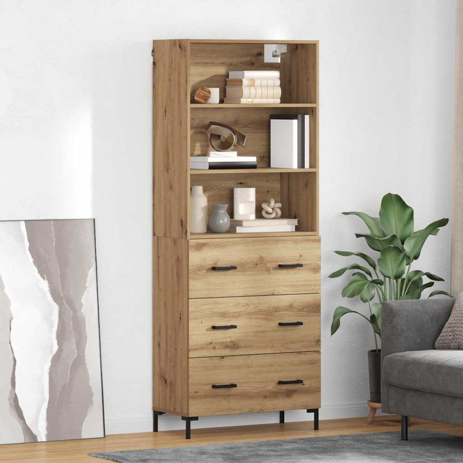 Hoge kast Artisan Eiken 69,5 x 32,5 x 180 cm Bewerkt hout