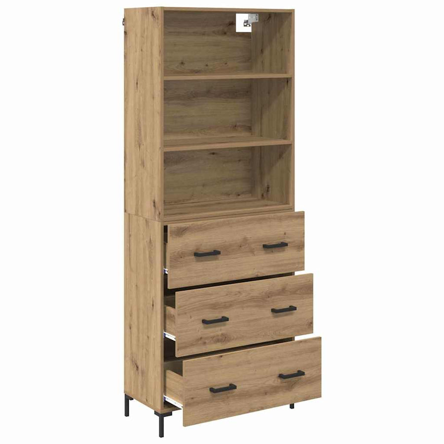 Hoge kast Artisan Eiken 69,5 x 32,5 x 180 cm Bewerkt hout