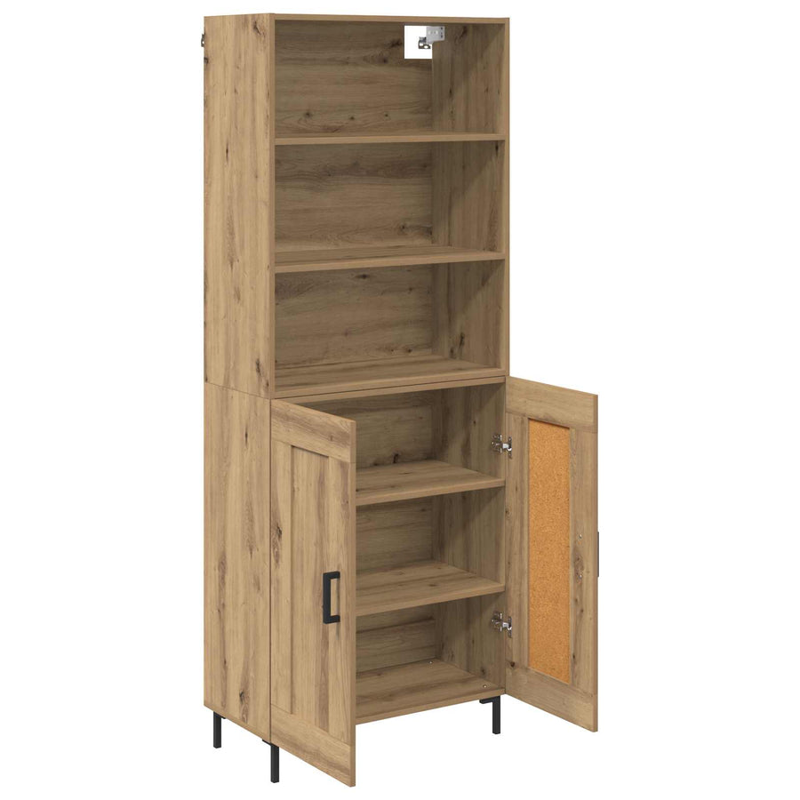 Hoge kast Artisan Eiken 69,5 x 34 x 180 cm Bewerkt hout