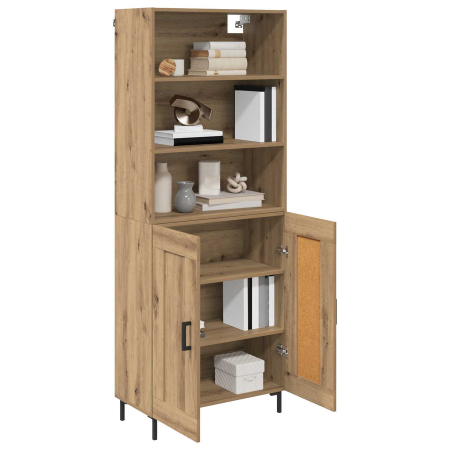 Hoge kast Artisan Eiken 69,5 x 34 x 180 cm Bewerkt hout