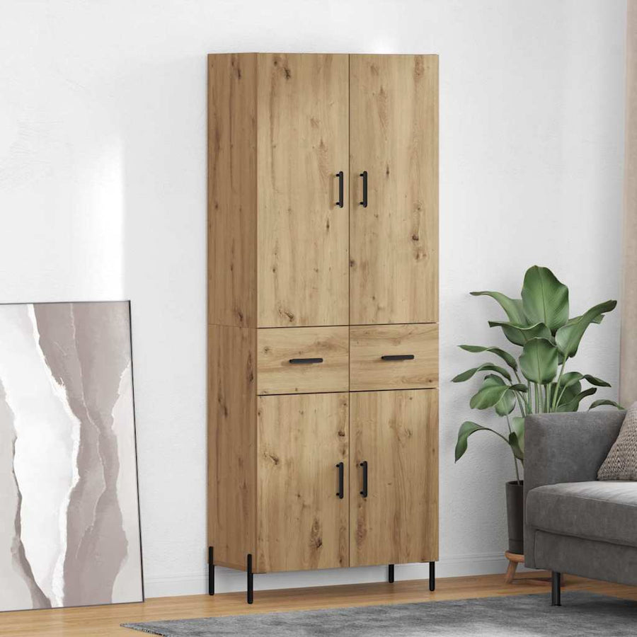 Highboard Artisan Eiken 69,5 x 34 x 180 cm Bewerkt hout