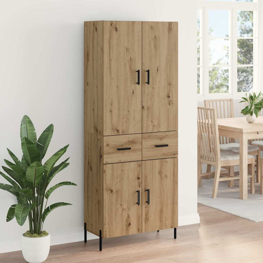 Highboard Artisan Eiken 69,5 x 34 x 180 cm Bewerkt hout