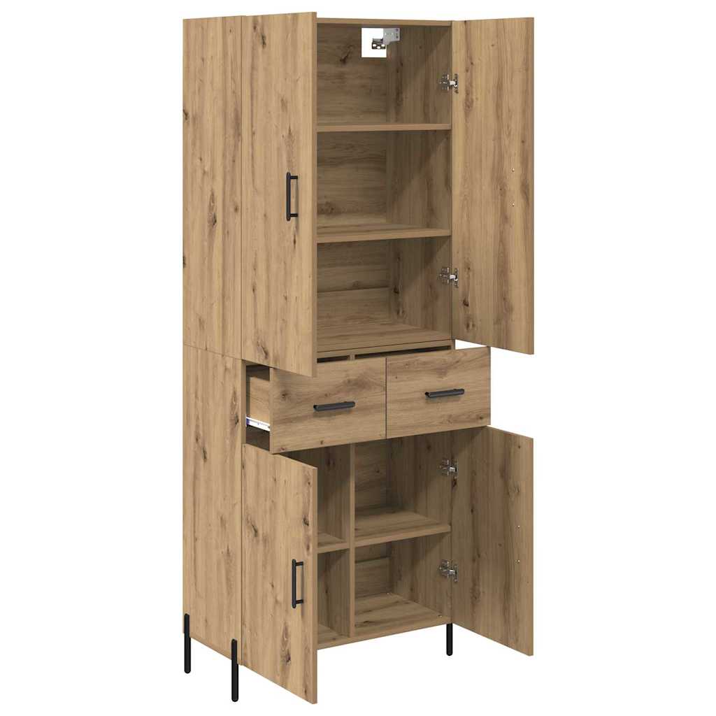 Highboard Artisan Eiken 69,5 x 34 x 180 cm Bewerkt hout
