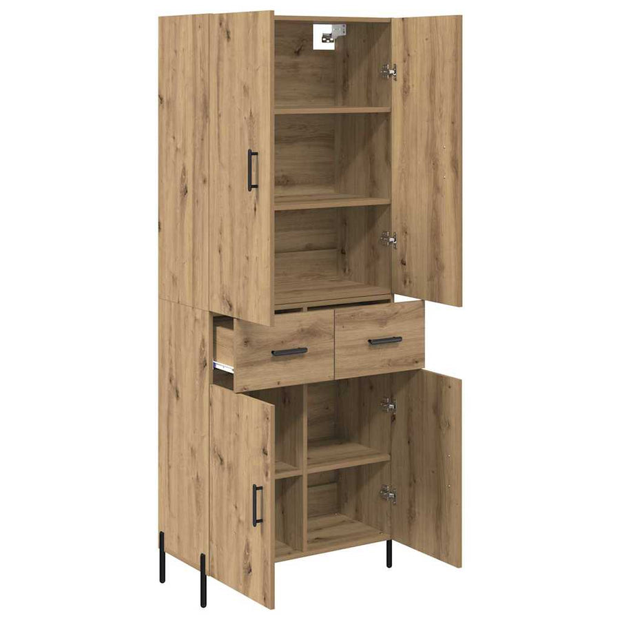 Highboard Artisan Eiken 69,5 x 34 x 180 cm Bewerkt hout