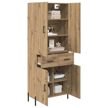 Highboard Artisan Eiken 69,5 x 34 x 180 cm Bewerkt hout